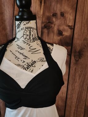 Black Halter Bikini Top